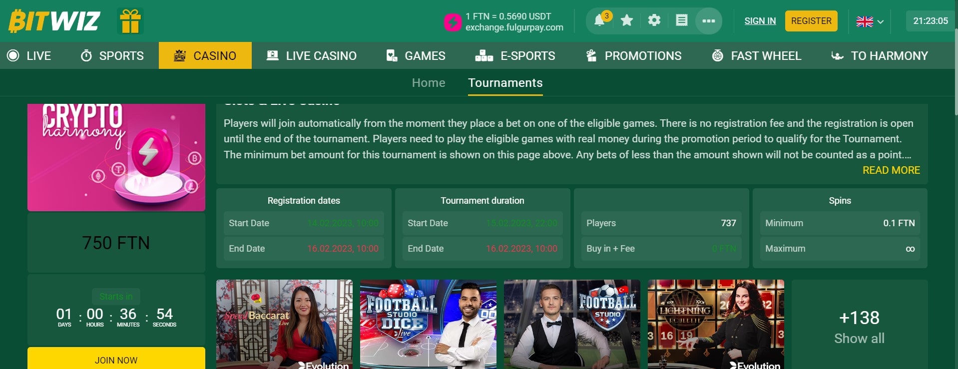 Checking Tournaments in Online Casinos